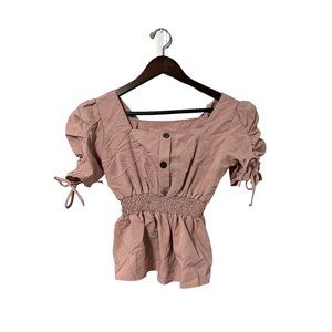 Cute Pink Baby Doll Shirt - Size Small